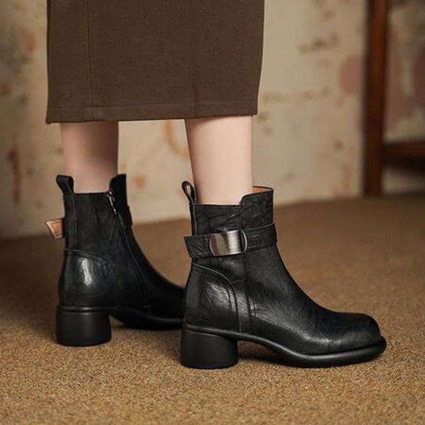 Handcrafted Genuine Leather Women's Shoes: Elegant Luxury Quality(Egupai8883072)