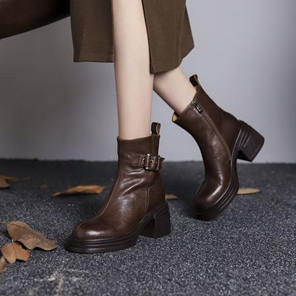 Elevate Your Style with Luxurious Handmade Genuine Leather Women's Shoes(Egupai8883090)