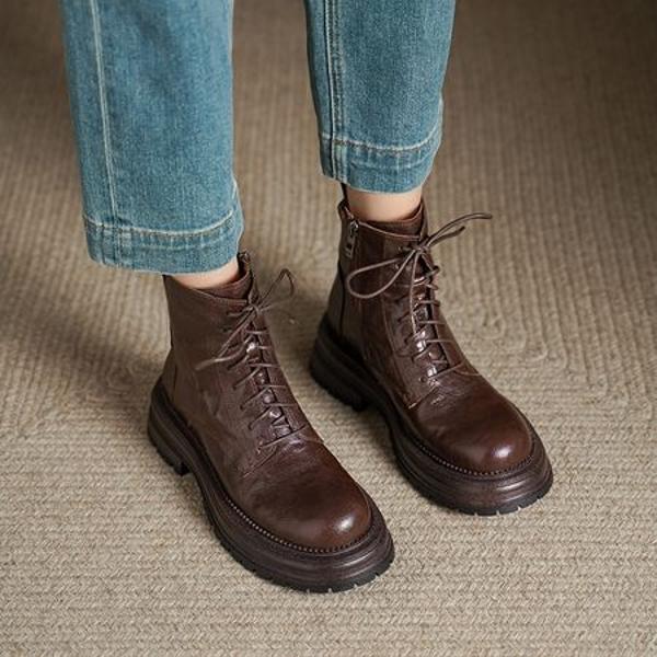 Handcrafted Leather Women's Shoes - Elegant Luxury Quality(Egupai8883095)