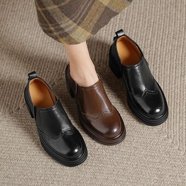 Elegant Handcrafted Leather Women's Shoes with Luxury Craftsmanship(Egupai8883113)