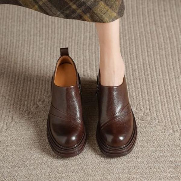 Handcrafted Genuine Leather Women's Shoes: Elegance Meets Luxury(Egupai8883101)