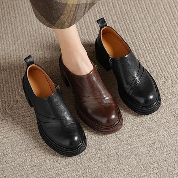 Handcrafted Genuine Leather Women's Shoes: Elegance Meets Luxury(Egupai8883101)