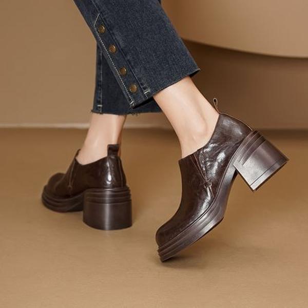 Handcrafted Leather Women’s Shoes: Luxurious Elegance(Egupai8883099)