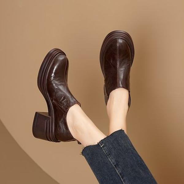 Handcrafted Leather Women’s Shoes: Luxurious Elegance(Egupai8883099)