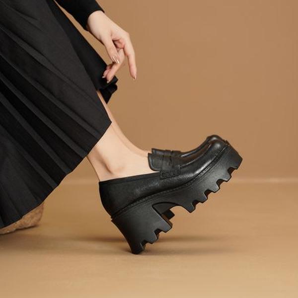 Luxury Handcrafted Genuine Leather Women's Shoes with Exquisite Craftsmanship(Egupai8883121)