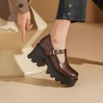 Crafted Luxury: Handcrafted Genuine Leather Women's Shoes(Egupai8883123)