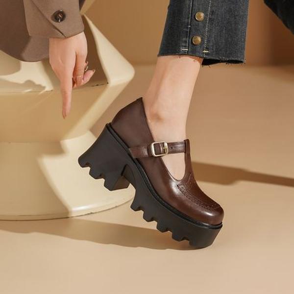 Crafted Luxury: Handcrafted Genuine Leather Women's Shoes(Egupai8883123)