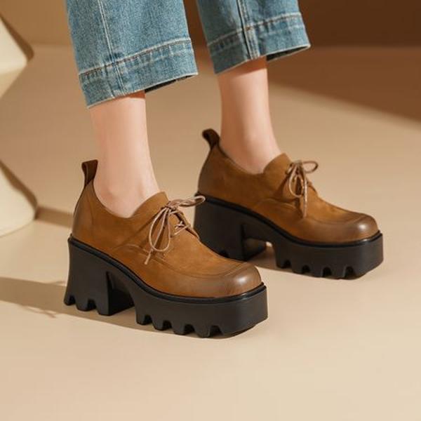 Handcrafted Genuine Leather Women's Shoes - Timeless Elegance and Luxurious Quality(Egupai8883125)