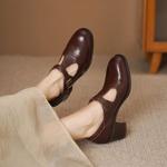 Handcrafted Leather Women's Shoes: Elegant Luxury Craftsmanship(Egupai8883119)
