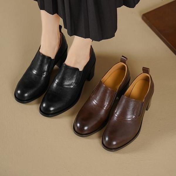 Elegant Handcrafted Genuine Leather Women's Shoes of Distinction(Egupai8883118)