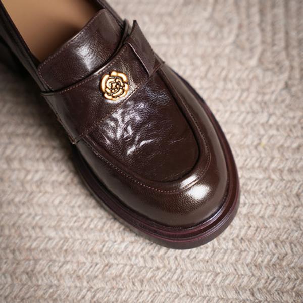 Elegantly Crafted Luxury Genuine Leather Handcrafted Women's Shoes(Egupai8883171)