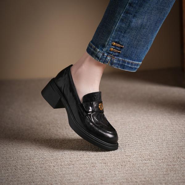 Elegantly Crafted Luxury Genuine Leather Handcrafted Women's Shoes(Egupai8883171)