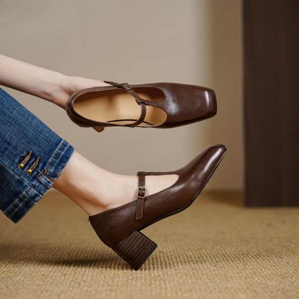 Elegant Handcrafted Genuine Leather Women's Shoes - Luxurious Artistry, Timeless Quality(Egupai8888月-63)