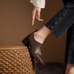 Handcrafted Luxurious Leather Women's Shoes - Elegance Redefined(Egupai8883161)