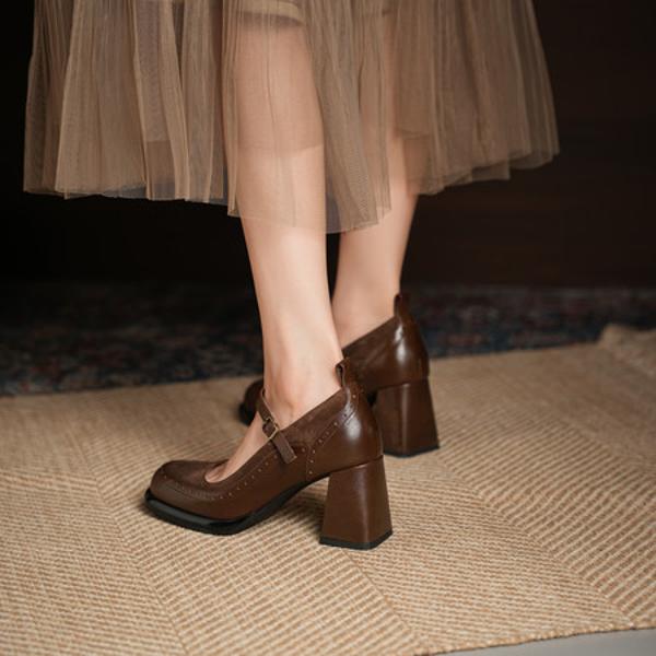 Luxurious Handcrafted Leather Women's Shoes for Elegant Style(Egupai8883166)