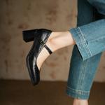 Elegant Luxury Handcrafted Genuine Leather Women's Shoes with Premium Craftsmanship(Egupai8883175)