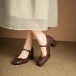 Elegant Handcrafted Leather Women's Shoes - Luxury Quality(Egupai8883177)