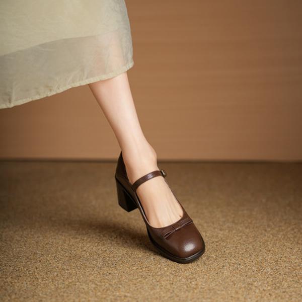 Elegant Handcrafted Leather Women's Shoes - Luxury Quality(Egupai8883177)