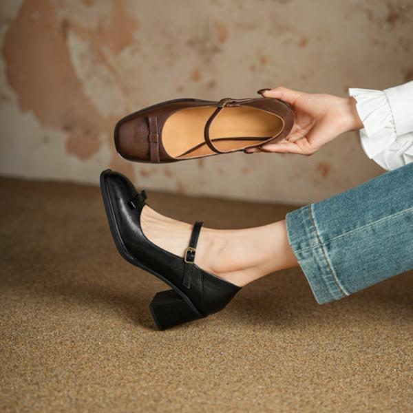 Elegant Handcrafted Leather Women's Shoes - Luxury Quality(Egupai8883177)