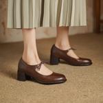 Handcrafted Luxury Genuine Leather Women's Shoes(Egupai8883181)
