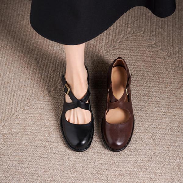 Luxurious Handmade Genuine Leather Women's Shoes with Artisan Craftsmanship(Egupai8883182)