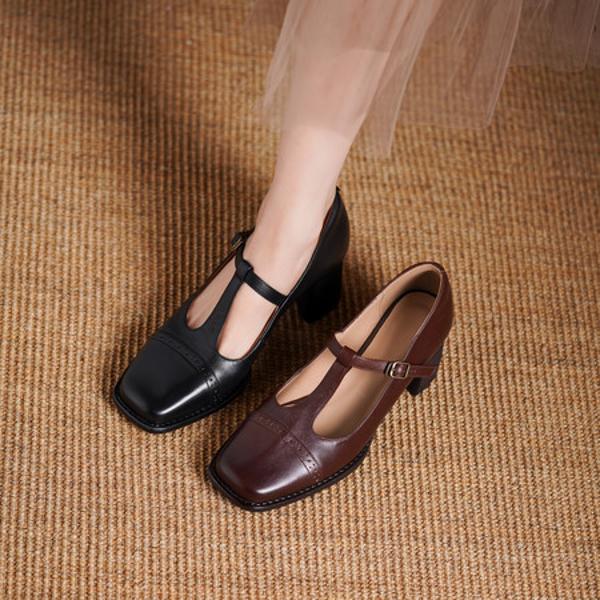 Handcrafted Genuine Leather Women's Shoes: Elegance Redefined(Egupai8883190)