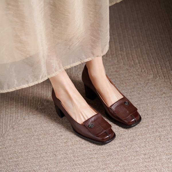 Exquisite Handcrafted Leather Women's Shoes: Elevate Elegance and Luxury(Egupai8883188)