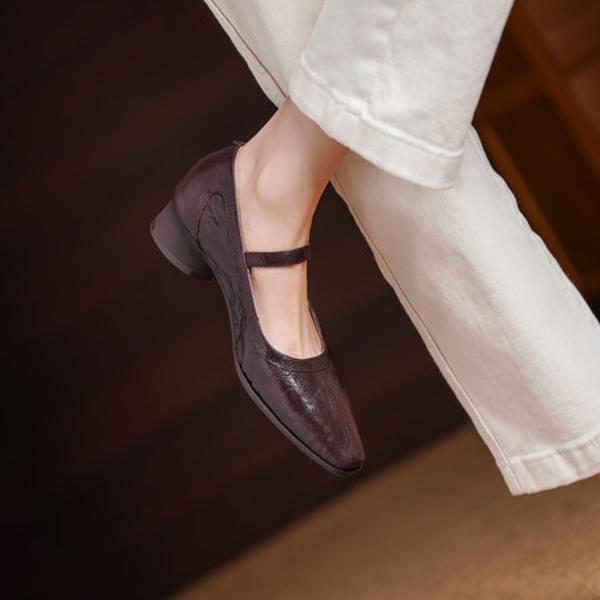 Luxury Handmade Genuine Leather Women's Shoes - Elegance Redefined(Egupai8883185)