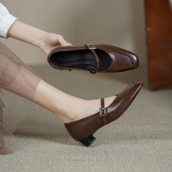 Luxurious Handcrafted Leather Women’s Shoes(Egupai8883203)