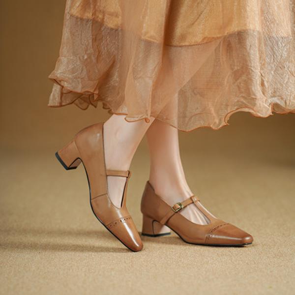 Luxury Handcrafted Genuine Leather Women's Shoes - Exquisite Craftsmanship(Egupai8883258)