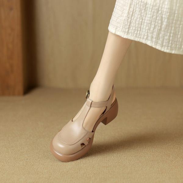 Handcrafted Luxury Leather Women's Shoes - Elegance in Every Stitch(Egupai8881月-98)