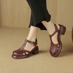 Handcrafted Luxury Leather Women's Shoes - Elegance in Every Stitch(Egupai8881月-98)