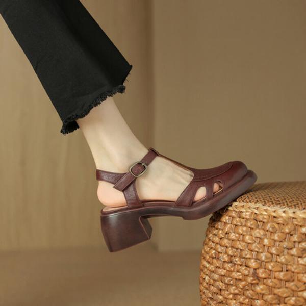 Handcrafted Luxury Leather Women's Shoes - Elegance in Every Stitch(Egupai8881月-98)