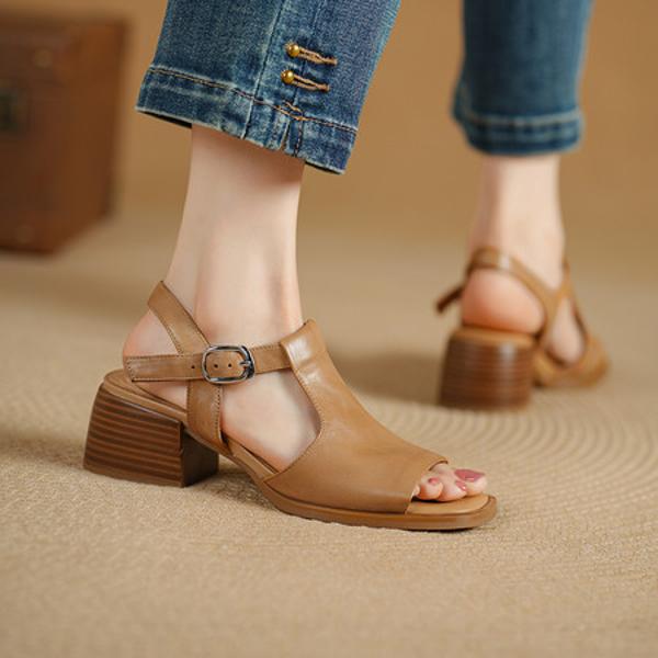 Handcrafted Luxurious Leather Women's Shoes with Elegant Artistry(Egupai8883300)