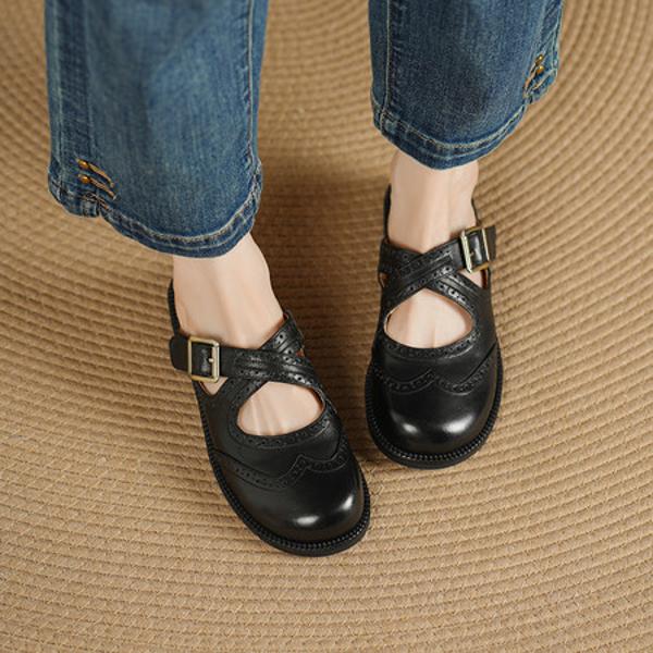 Elegant Handcrafted Leather Women's Shoes - Luxury Quality(Egupai8883307)