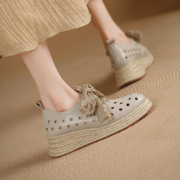 Handcrafted Luxury Genuine Leather Women's Shoes(Egupai8883336)