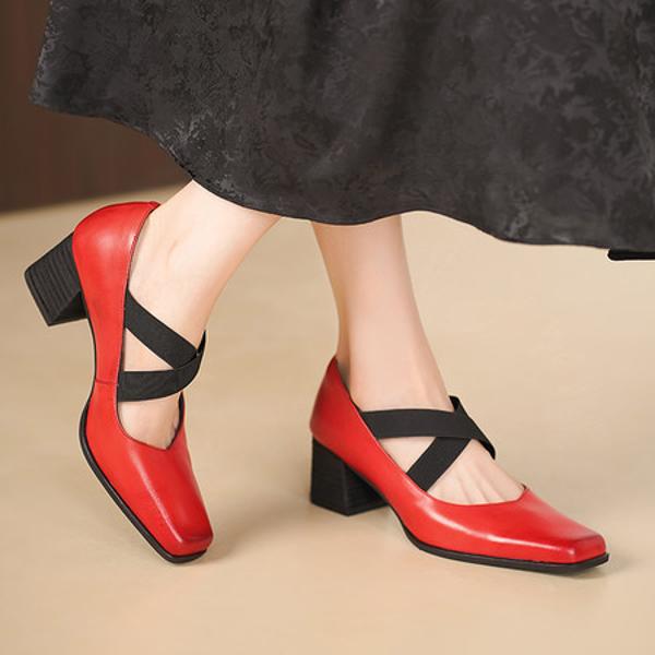 Handcrafted Luxury Leather Women's Shoes: Elegance in Every Stitch(Egupai8883355)