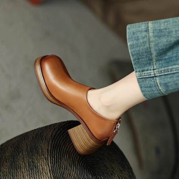 Handcrafted Luxury Leather Women's Shoes - Elegant Quality(Eoct20161002M8126-7)