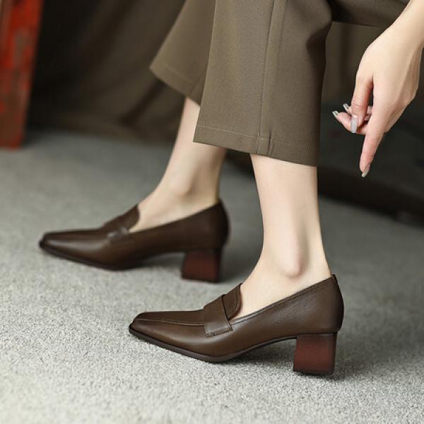 Elegant Handcrafted Genuine Leather Women’s Shoes(Eoct20161002M8558-2)