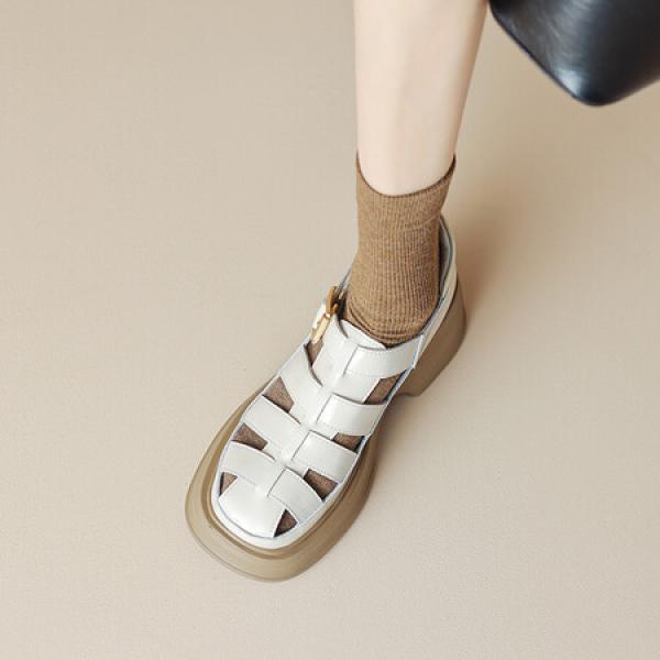 Elegant Handcrafted Leather Women's Shoes - Luxury Artisan Quality(Eoct20161002C530-12)