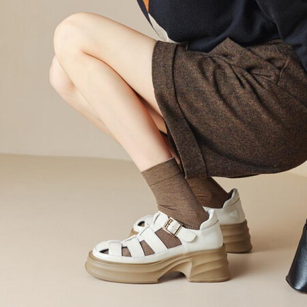 Elegant Handcrafted Leather Women's Shoes - Luxury Artisan Quality(Eoct20161002C530-12)