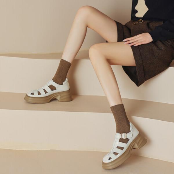 Elegant Handcrafted Leather Women's Shoes - Luxury Artisan Quality(Eoct20161002C530-12)