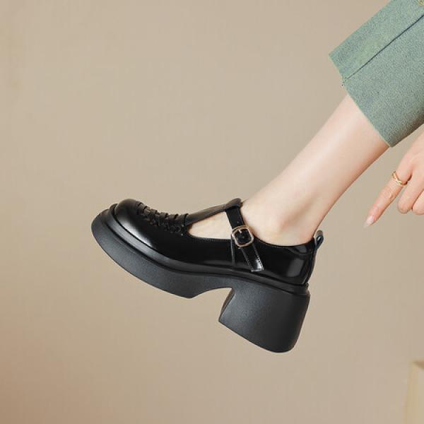 Handcrafted Luxury Leather Women's Shoes - Elegant Craftsmanship(Eoct20161002M938-8)