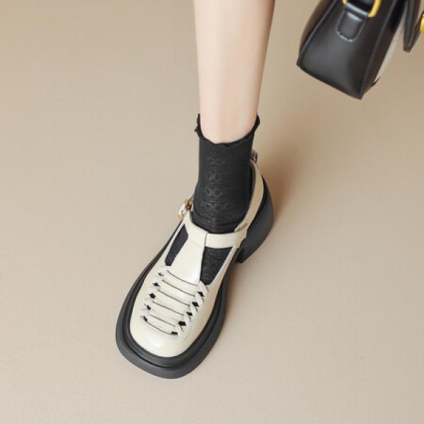 Handcrafted Luxury Leather Women's Shoes - Elegant Craftsmanship(Eoct20161002M938-8)