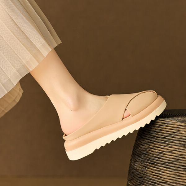 Handcrafted Luxury Leather Women's Footwear(Eoct20161002M9937-3)