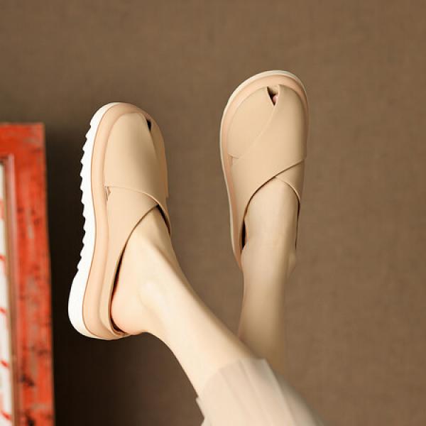 Handcrafted Luxury Leather Women's Footwear(Eoct20161002M9937-3)