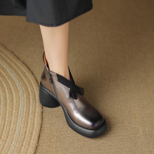 Elegant Handmade Leather Women's Shoes: Luxury Craftsmanship(Eoct20161002M508-3)