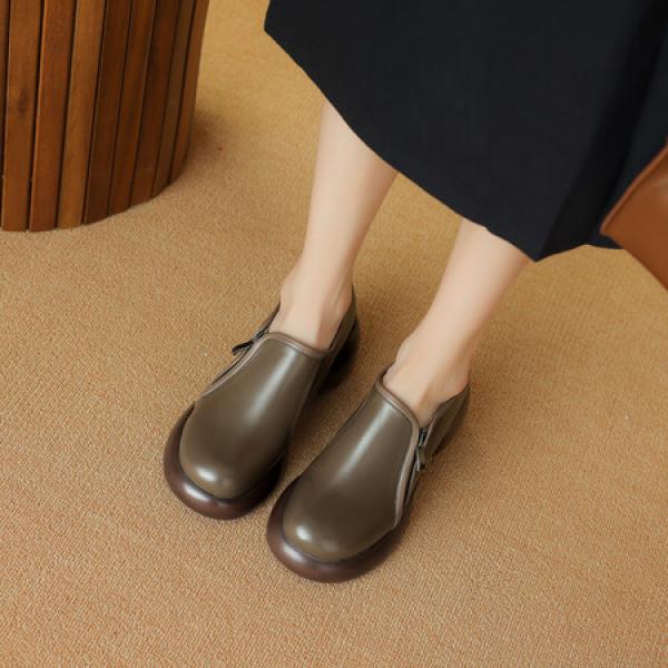 Elegant Handcrafted Leather Women’s Shoes, Luxury Quality(Eoct20161002M015-6)