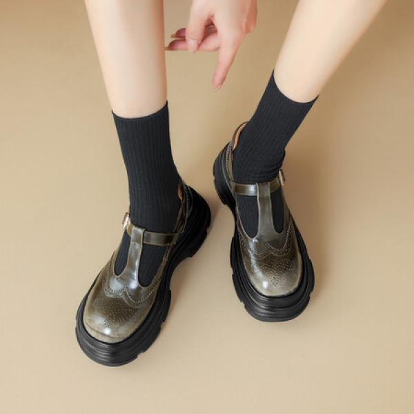 Elegant Handcrafted Genuine Leather Women's Shoes - Luxury Craftsmanship(Eoct20161002M6239-5)