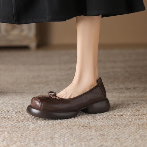 Handcrafted Luxury Leather Women's Shoes, Timeless Elegance(Eoct20161002M002-29)